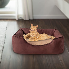 Cama Lisa de Color Marrón Wodoti De Luxe - astorpet